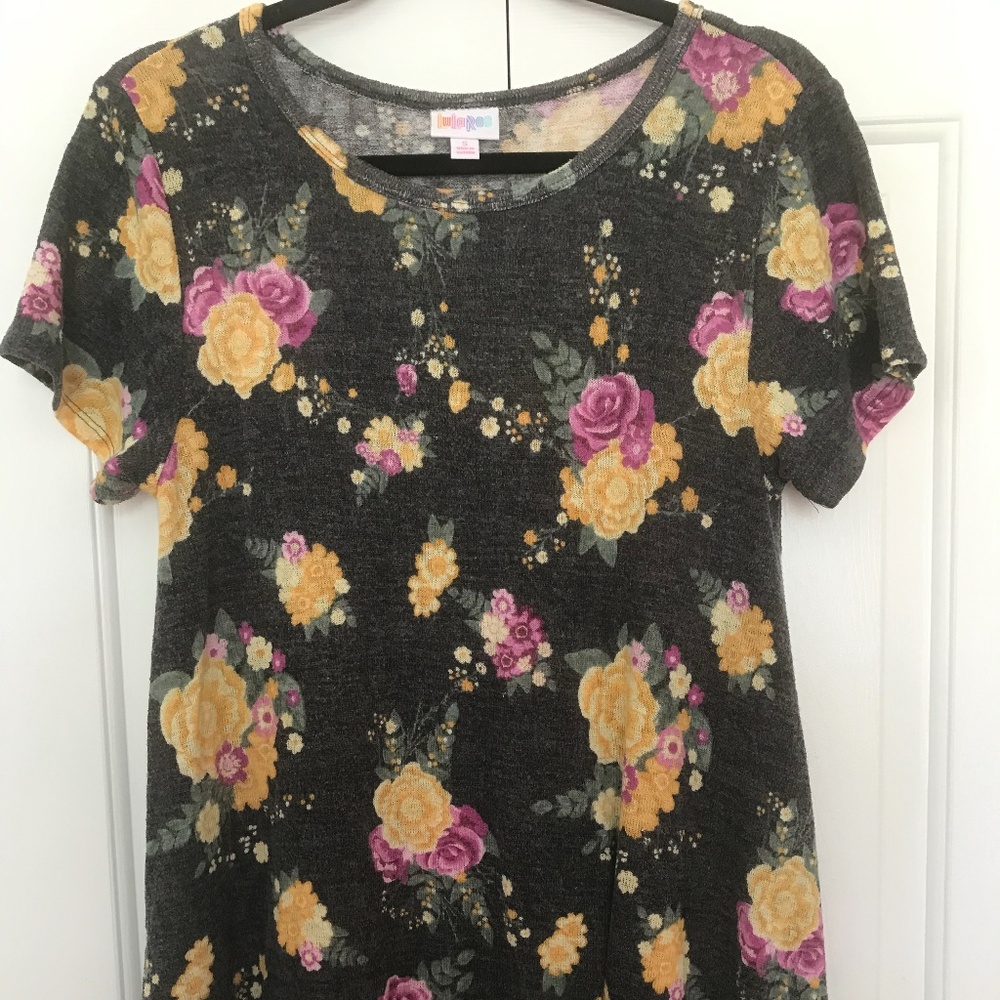 LuLaRoe sweater floral Carly dress